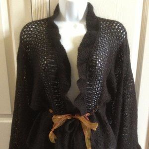 Antoine & Lili Paris Black Wool Sweater Jacket, S